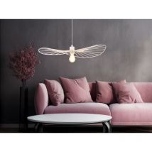 Ausgefallene Pendelleuchte chapeau, Lampenschirm Weißer Draht, ø 60cm