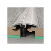 Proviston - Ausgleichsprofil Aluminium Metallprofil 3 in 1 Übergangsprofil, Abschlussprofil und Höhenausgleichsprofil 1 Profil Titan 37 x 1860 mm