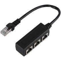 Sjlerst - Jeffergarden Câble d'extension Ethernet, 8 pouces Extension de Câble Include Ethernet Coupleur RJ45 1 Mâle à 3 Femelle lan Câble Adaptateur