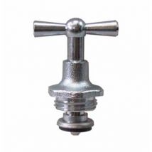 Auslaufventil Knebeloberteil, Ventil Oberteil 3/4' matt, Ersatzspindel