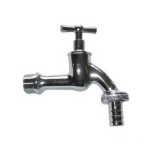 Puteus - Auslaufventil mit Knebelgriff, Garten Keller Außen Wasserhahn 1/2', poliert