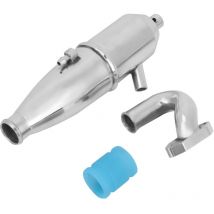 Kkmoon - Auspuffrohr für rc, Halteles 1/10 hsp, Nitro -Auto -Aluminium für hsp rc Buggy