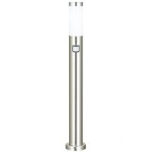 Stand Lampe Bewegungsmelder Edelstahl 1-flammig weiß Gartenhaus Hilight 103111