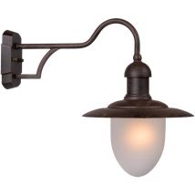 Aruba - Wandleuchte Innen/Außen - ø 25 cm - 1xE27 - IP44 - Rostfarbe - Lucide