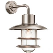 Firstlight Products - Firstlight Austin - 1 Licht Wandleuchte für den Außenbereich Edelstahl IP44, E27