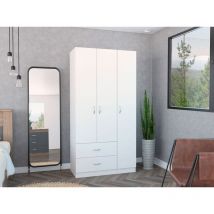 Tuhome Concept - Austral 3-Door Cupboard with two drawers Blanc