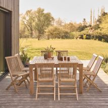 Ausziehbare Gartenlounge aus Teakholz 6/ 8 Sitzplätze