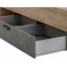Ausziehbare Schublade für Einzelbett elegant zementfarben