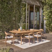 Ausziehbare Teak-Gartenmöbel 6/8 Pers.