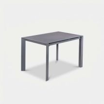 Ausziehbarer Esstisch Aus Gehärtetem Glas Und Metall Für 6 Personen Linden