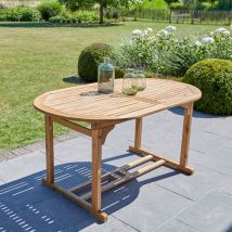 Ausziehbarer Gartentisch aus FSC-Akazienholz für 6 bis 8 Sitze