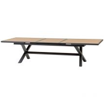 Hesperide - Ausziehbarer Gartentisch Axiome Holzeffekt honey & graphite 12-Sitzer aus Aluminium - Hespéride
