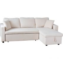 Eck-Couch-Sofa clark 3-Sitzer in Cord beige