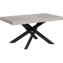 Volantis Cashmere Ausziehtisch 160/264x90 cm mit anthrazitfarbenen Beinen