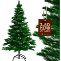 Casaria - Christmas Tree 140/150/180/240 cm w/ Metal Stand Christmas Decoration Artificial Christmas Tree pvc pe Green White 150cm Standard Green