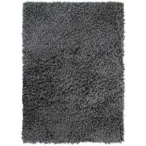 Thedecofactory - authentik - Tapis tout doux fausse fourrure gris foncé 197x290