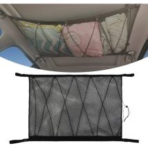 Versaillesfr - Auto-Aufbewahrungsnetz, universelle Auto-Dachtasche mit Reißverschluss, schwarzes Gepäck-Organizer-Aufbewahrungsnetz für