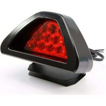 Csparkv - Auto-Bremslicht hinten, 12 v Universal 12 led drittes Bremslicht, Stroboskop-Blitz, Nebelrücklicht, rotes Licht und rotes Gehäuse