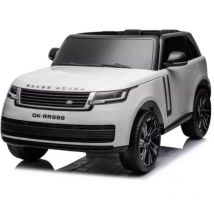 Tecnobike Shop - Auto elettrica macchina per bambini land rover discovery 12V 2 Posti in Pelle-Bianco