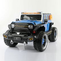 Fp-tech - auto elettrica per bambini macchina suv jeep 2 posti 4WD 12V con telecomando usb MP3 blu