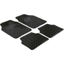 Auto-Gummimatten Metallic Riffelblech-Look schwarz