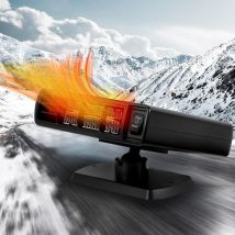 Auto Heizlüfter 12v 120w Tragbare Auto Heizung, 2 In 1 Heizung Kühlung, Autoheizung Fenster Entfroster Demister, 360° Drehbar Schnelleheizung 
