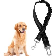 Auto-hundegurt, 1-teiliges Geschirr, Sicherheitsgurt Mit Stoßdämpfung Und Karabiner Für Alle Fahrzeugtypen, Für Alle Hunde Und Katzen