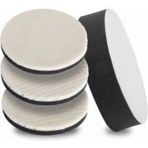 Shining house Auto-Polierwolle und Schwämme, 125 mm, 4 Stück, Schwamm-Polier-Motorhauben-Pads, Polierscheibe für Poliermaschine, Polierer,