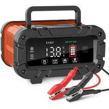 Autobatterie Ladegerät Ultrixe 12V 24V Smart Vollautomatische kfz Batterieladegerät LiFePO4 lcd Display Temperaturkompensation Reparaturmodus