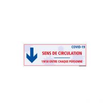 AUTOCOLLANT AU SOL GOUVERNEMENTALE SPECIAL COVID19 . SENS DE CIRCULATION . DISTANCES ENTRE CHAQUE PERSONNE . PREVENTION DISTANCE. Distance de 2m :