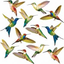 Autocollant de Fenêtre de Colibri Décalques de Vitre Anti-Collision pour Empêcher d'Impact d'Oiseau sur Fenêtre Autocollants Anti-Adhésifs en Vinyle