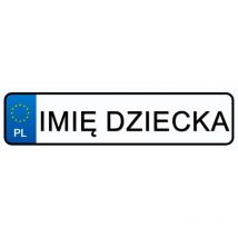Autocollant de plaque d'immatriculation au nom de votre enfant