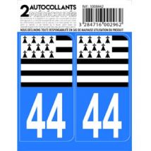 Adnauto - 10x Autocollant departement 44 - drapeau breton