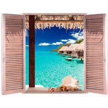 Autocollant en Trompe l'oeil Mer
