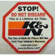 K&n - Autocollant kn - Stop Do not discard - Adhesif Sticker