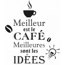 Autocollant Mural Meilleur est le café