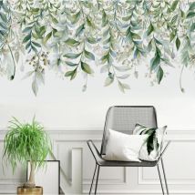 Autocollant Mural Plante Verte Sticker Mural Maison Decoration (printemps)