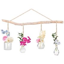Autocollant mural suspensions de bocaux et bouquets de fleurs