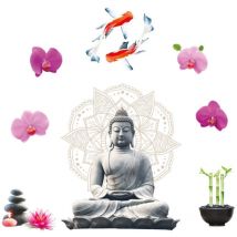 Autocollant mural zen Bouddha