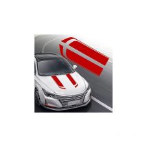Autocollant pour capot de voiture 84 cm x 14,5 cm, bande latérale de sport de course automobile, jupe de toit, pare-chocs, bande décorative en vinyle