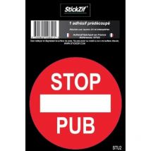 Stickzif - stop pub Adhesif pre-decoupe - 7 cm - Resistant uv Intemperies