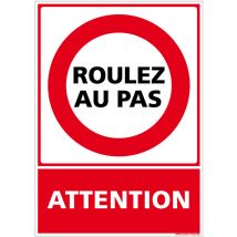 Autocollants de Signalisation Souple – Panneaux de Signalisation Autocollants – Plusieurs tailles au choix – Signalisation Française - Attention,