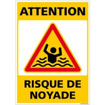 Autocollants de Signalisation Souple – Panneaux de Signalisation Autocollants – Plusieurs tailles au choix – Signalisation Française - Attention,