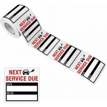 Autocollants de vidange d'huile 300 pièces autocollants noirs de service, rouleau d'autocollants de rappel de prochain service, autocollants en