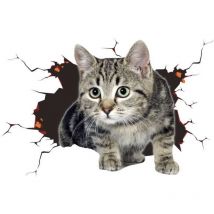 Autocollants de voiture 3D autocollants de chat mignon autocollants muraux sur le thème des animaux autocollants de voiture biscuits de voiture