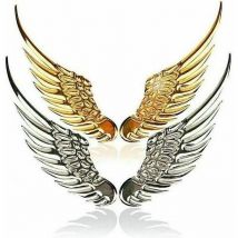 Fei Yu - Autocollants de Voiture, 4 Pcs Métal 3D Ailes de Voiture Ailes d'Ange Autocollants de Logo de Voiture Universel, 12.5 × 3.5cm