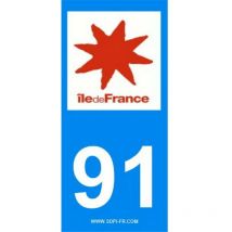 Stickzif - 1 autocollant Region Departement 91 x2