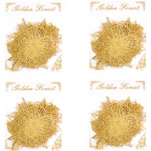 Yzmrbdqc - Autocollants holographiques de fleurs à paillettes (40 pièces), grands autocollants imperméables transparents, autocollants de plantes