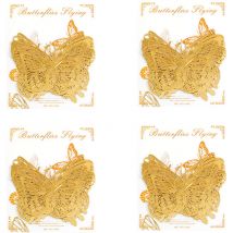 Yzmrbdqc - Autocollants holographiques de fleurs à paillettes (40 pièces), grands autocollants imperméables transparents, autocollants de plantes