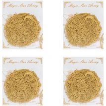 Yzmrbdqc - Autocollants holographiques de fleurs à paillettes (40 pièces), grands autocollants imperméables transparents, autocollants de plantes